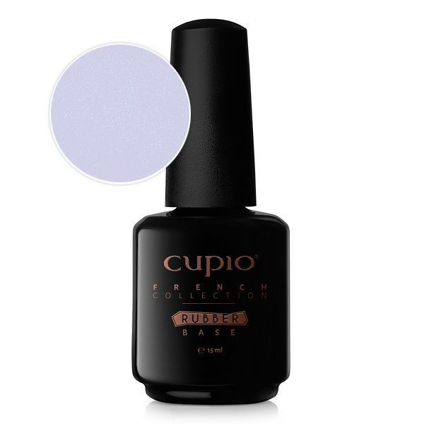Cupio Oja semipermanenta Rubber Base French Collection – Lavander Latte Shimmer White 15ml 15ml imagine noua marillys.ro