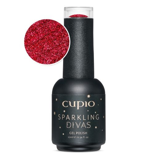 Cupio Oja semipermanenta Sparkling Divas Collection – Fire Catwalk 10ml 10ml imagine noua marillys.ro