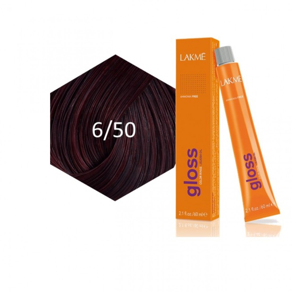 Lakme Vopsea de par demipermanenta 6/50 blond inchis mahon Gloss 60ml