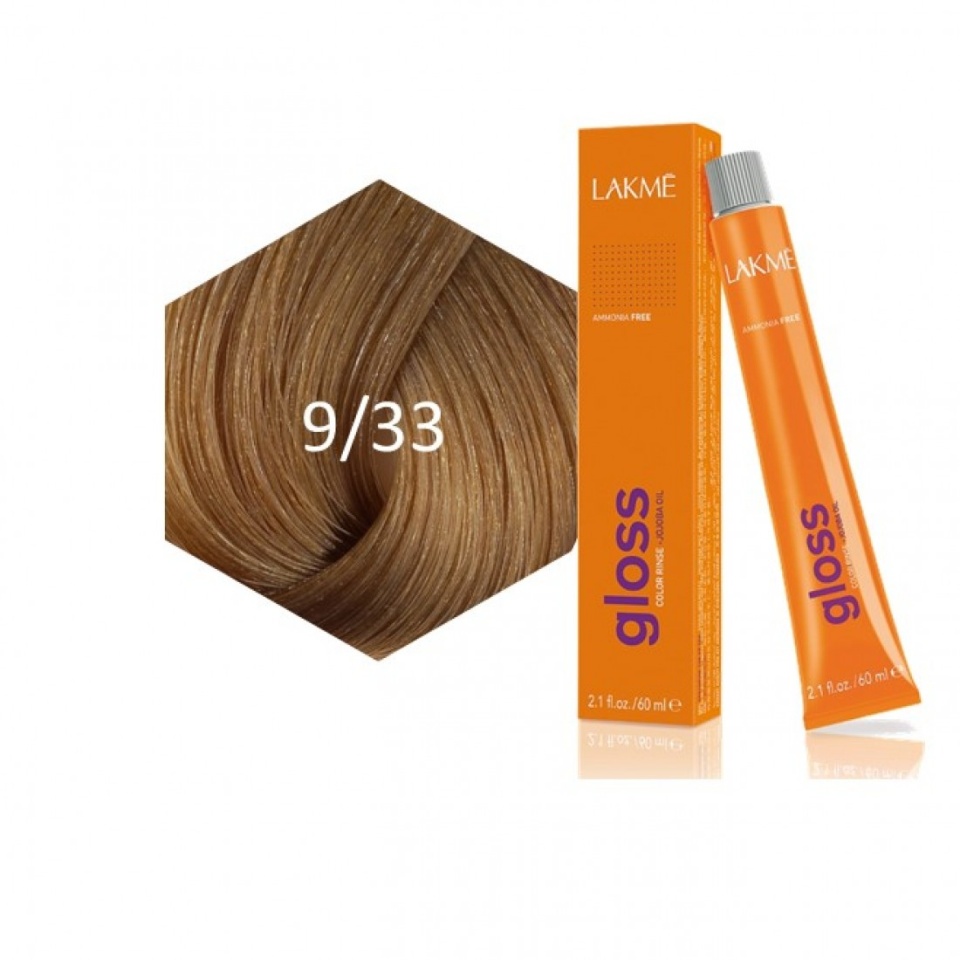 Lakme Vopsea de par demipermanenta 9/33 blond deschis auriu intens Gloss 60ml