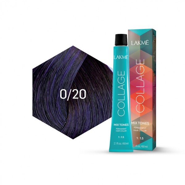 Lakme Vopsea de par permanenta 0/20 violet Collage Mix Tone 60ml