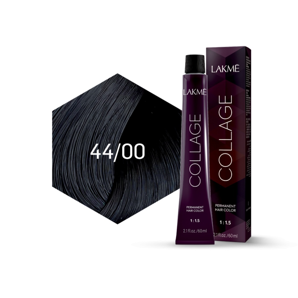 Lakme Vopsea de par permanenta 44/00 saten mediu intens Collage 60ml