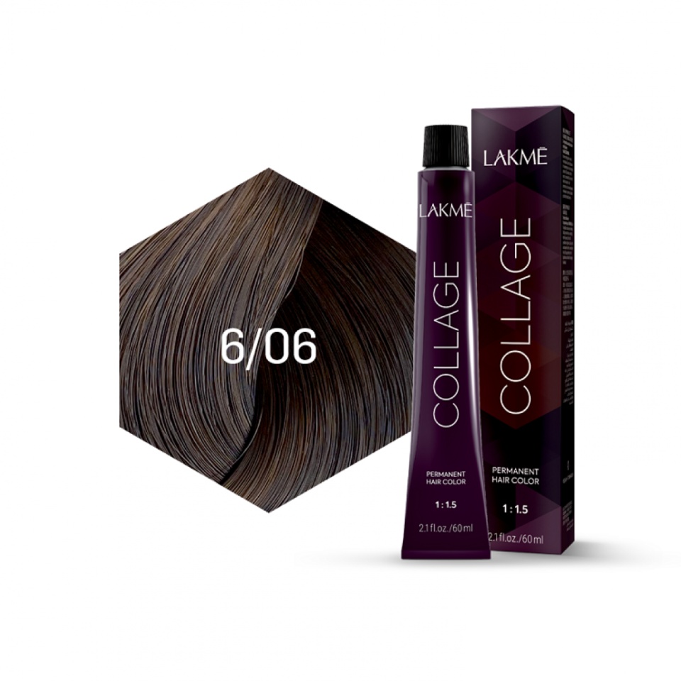 Lakme Vopsea de par permanenta 6/06 blond inchis natural cald Collage 60ml