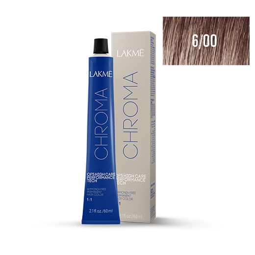 Lakme Vopsea permanenta fara amoniac 6/00 blond inchis natural Chroma 60ml