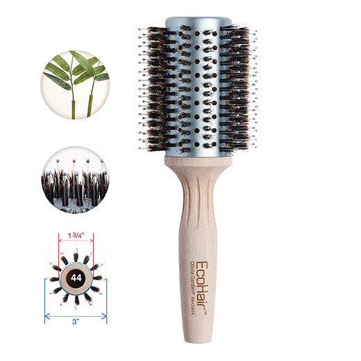 Olivia Garden EcoHair Combo - Perie ceramica profesionala cu peri de mistret si nailon 44mm