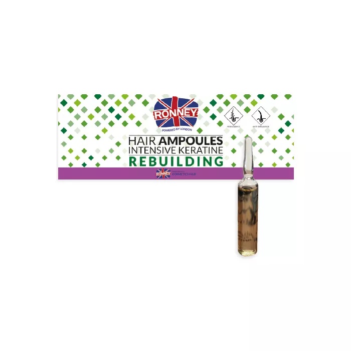Ronney Professional Fiole de par cu cheratina Intensive Keratine Rebuilding 6x10ml