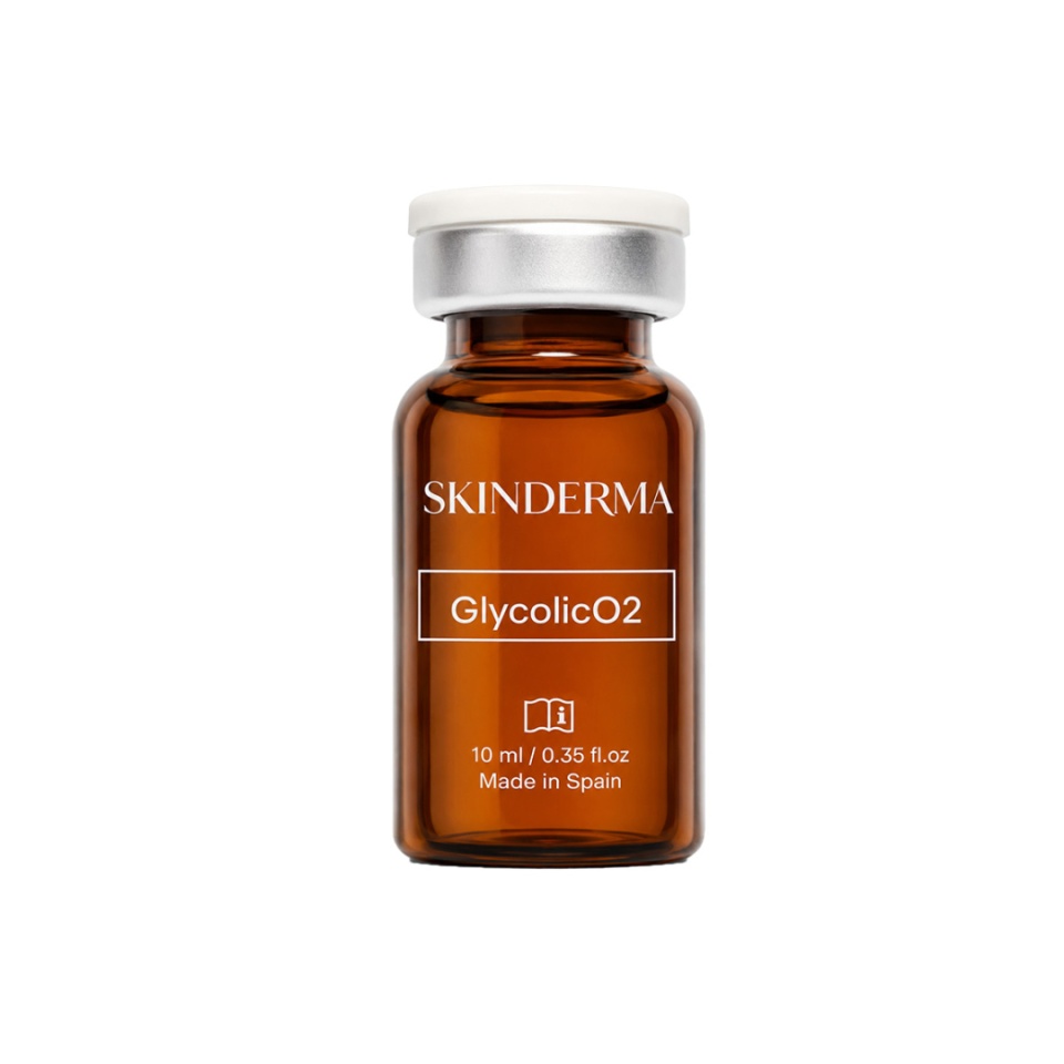 Skinderma Fiola exfolianta pentru fata Glycolic O2 10ml