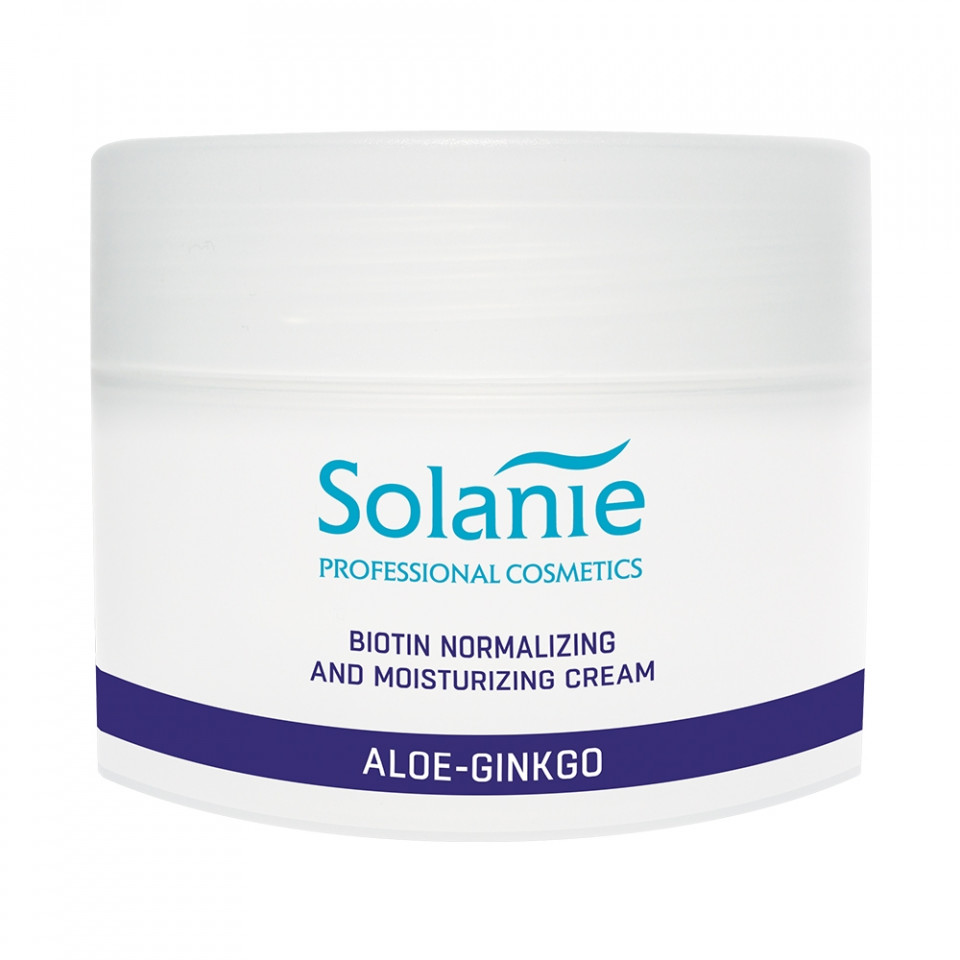 Poze Solanie Crema hidratanta cu biotina pentru ten gras Aloe Ginkgo 250ml