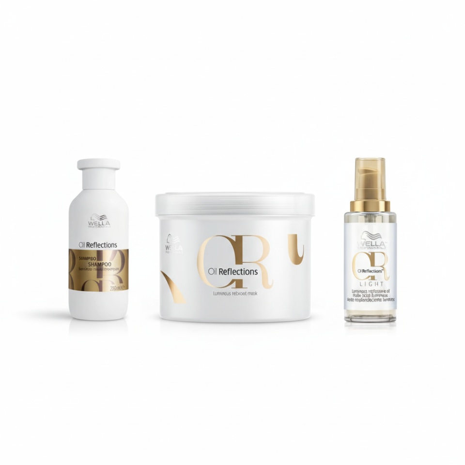 Wella Professionals Pachet Oil Reflections sampon pentru luminozitate 250 ml + Oil Reflections masca pentru luminozitate 500 ml + Oil Reflections