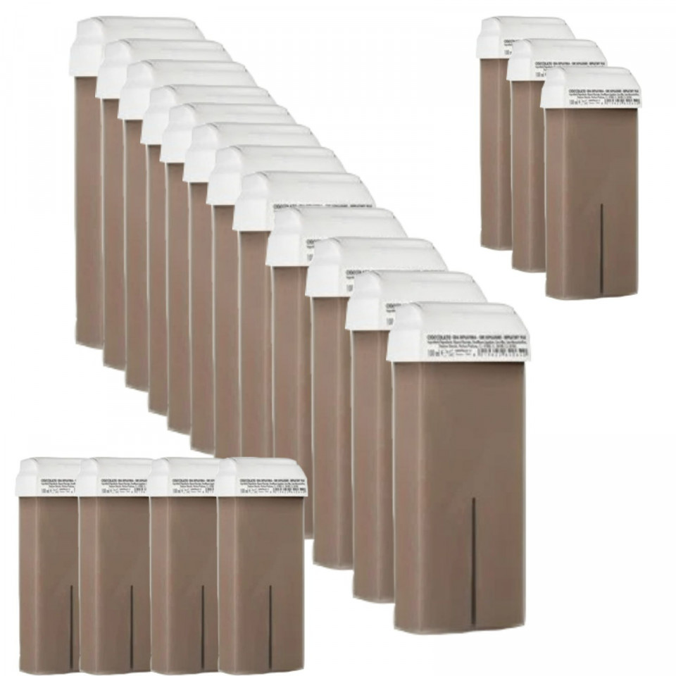 Xanitalia Pachet 48 buc. Ceara de epilat de unica folosinta cu ciocolata 100ml