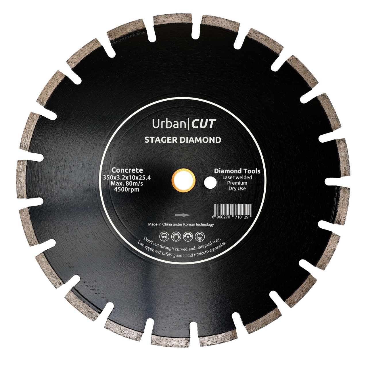 Stager URBAN CUT Disc diamantat pentru beton/asfalt 350mmx25.4-Px10mm3.2 mm
