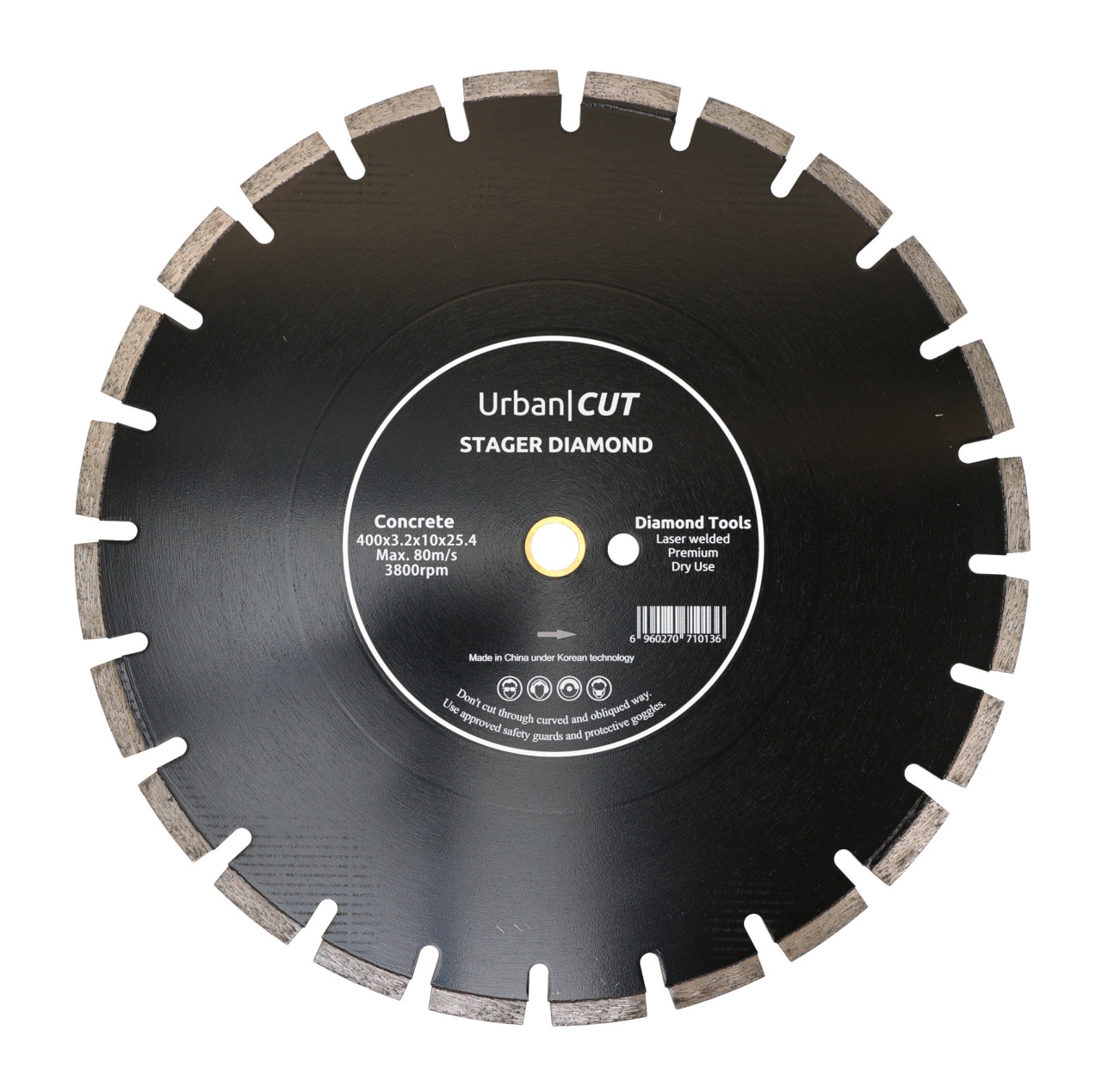 Stager URBAN CUT Disc diamantat pentru beton/asfalt 400mmx25.4-P x10mmx3.2mm