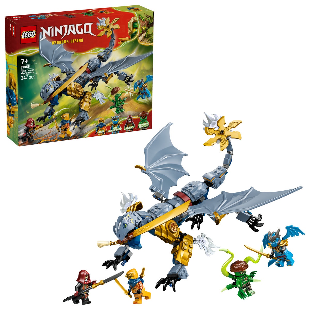 imperios Set de construcție LEGO Ninjago 71855 Batalia dragonului ninja Riyu