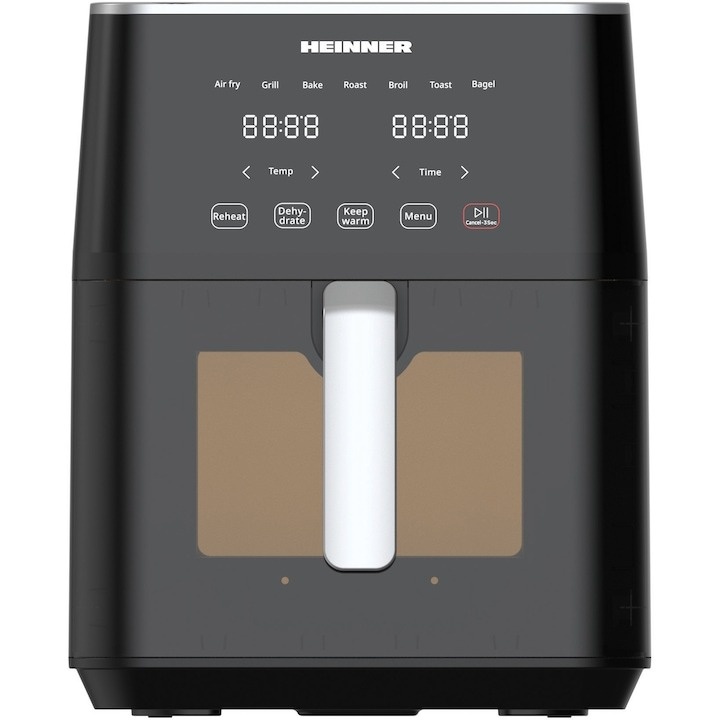 rețete de mâncare la friteuza cu aer cald Friteuza cu aer cald Heinner cyclonefry cook HAF-M7BK1800 , 1500-1800w, capacitate 7l, display digital cu control touch, termostat reglabil 40-200