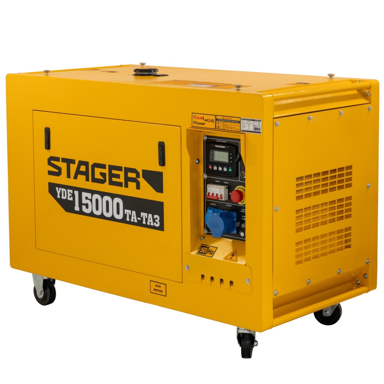 generator trifazic 7.5 kw Generator profesional Stager YDE15000TA-TA3, 11.5 kW, DualPower 230-400V, insonorizat, diesel, 3000rpm, pornire electrica