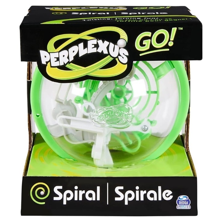 imperios Joc Perplexus Spin Master Go Spiral - Labirint 3D portabil cu 35 de obstacole
