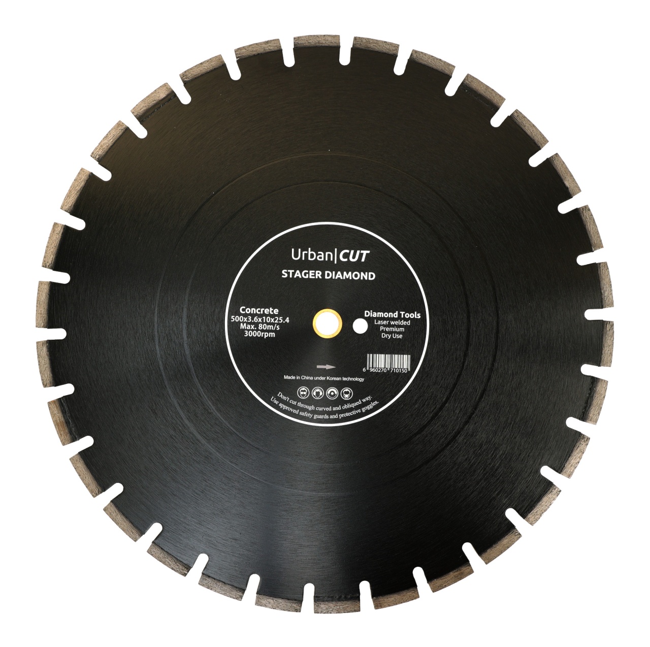 Stager URBAN CUT Disc diamantat pentru beton/asfalt 500mmx25.4-Px10mmx3.6mm
