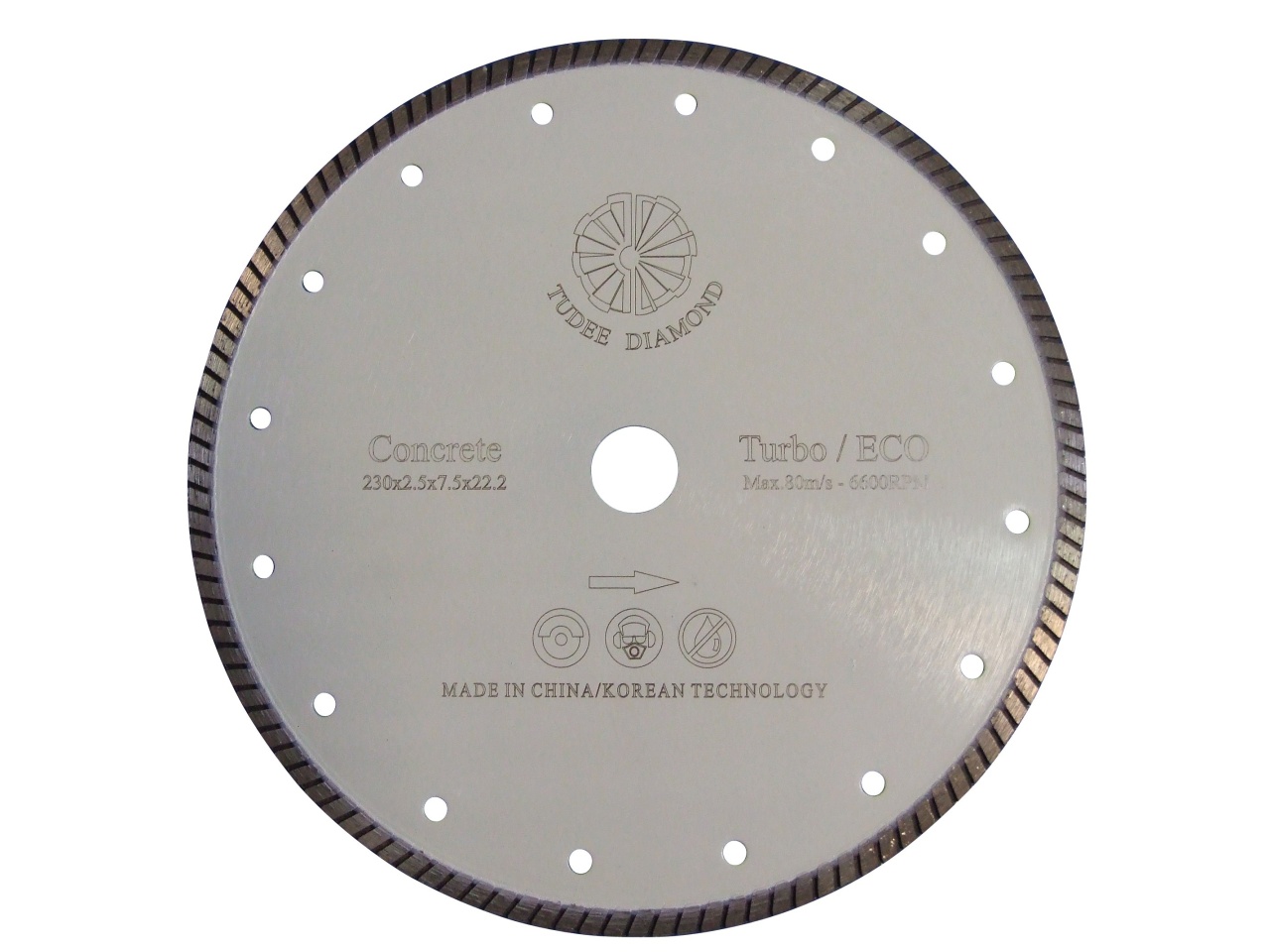imperios Tudee Disc diamantat Tudee debitare beton dur, standard, 115x22.2x7.5x2mm