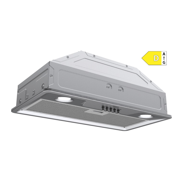 Hota incorporabilă Vivax CHO-60BI100T X, 52,5 cm, 100 W, 1 motor, 3 viteze, filtru aluminiu, iluminare LED, Inox