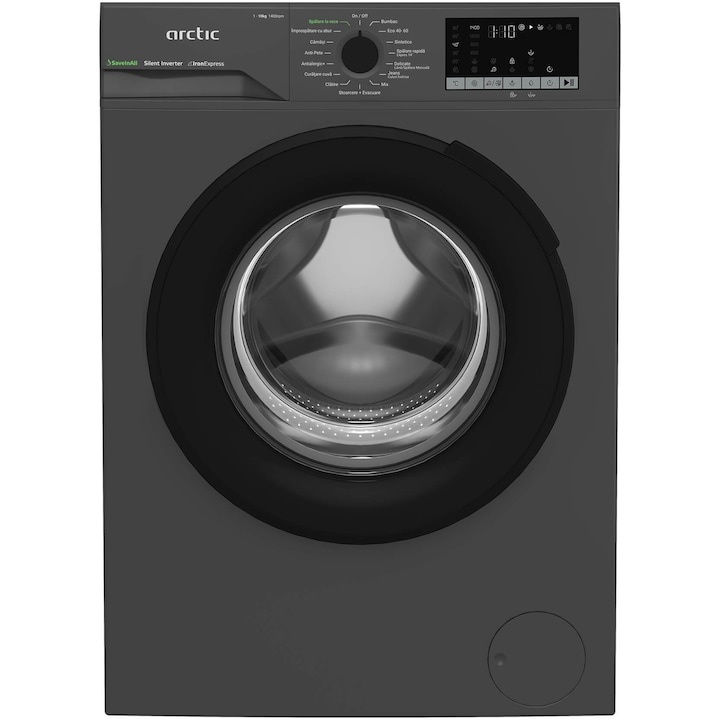 imperios Masina de spalat rufe Arctic APLM2WFSU210411A, 10 Kg, 1400 RPM, Clasa A, Motor Silent Inverter, Recycled Tub, Steam, Child Lock, Add-In, Antracit