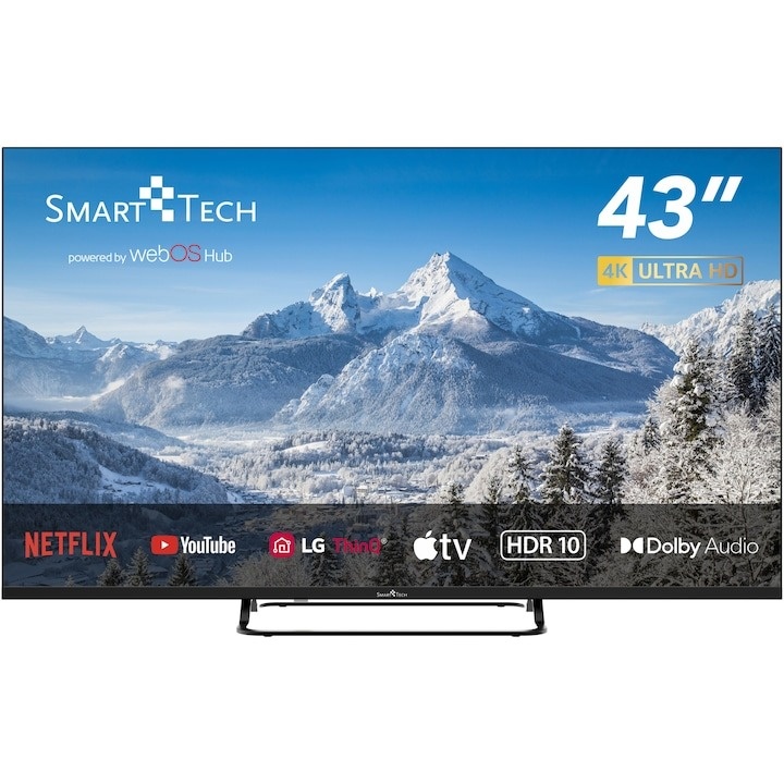Televisions Televizor SmartTech LED 43UW02V, 108 cm, Smart WebOS, 4K Ultra HD, Clasa F