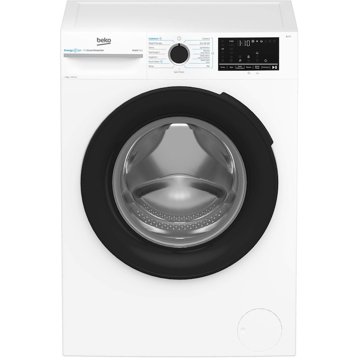 imperios Masina de spalat rufe Beko BM3WFSU49415WB, 9 kg, 1400 rpm, Clasa A, Motor ProSmart Inverter, ColdWash, SteamCure, Alb