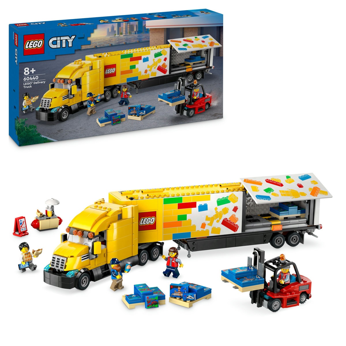 imperios Set de Constructie LEGO® City - Camion de livrare galben 60440, 1061 piese
