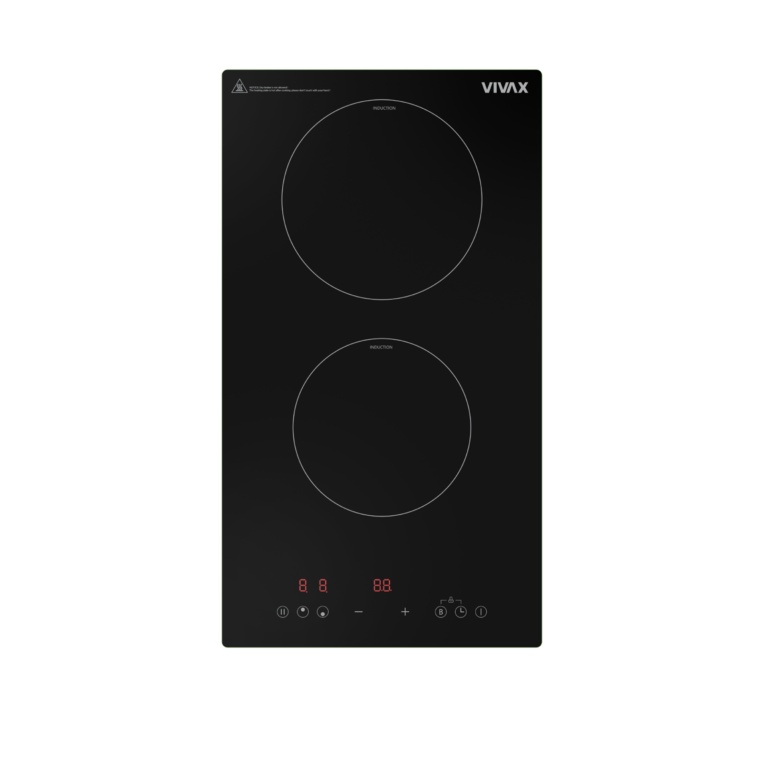 Plita incorporabila domino VIVAX BH-02MIN, Inductie, Doua zone de gatit, Boost, Control touch, Timer, 3500 W, Timer digital, Protectie copii,
