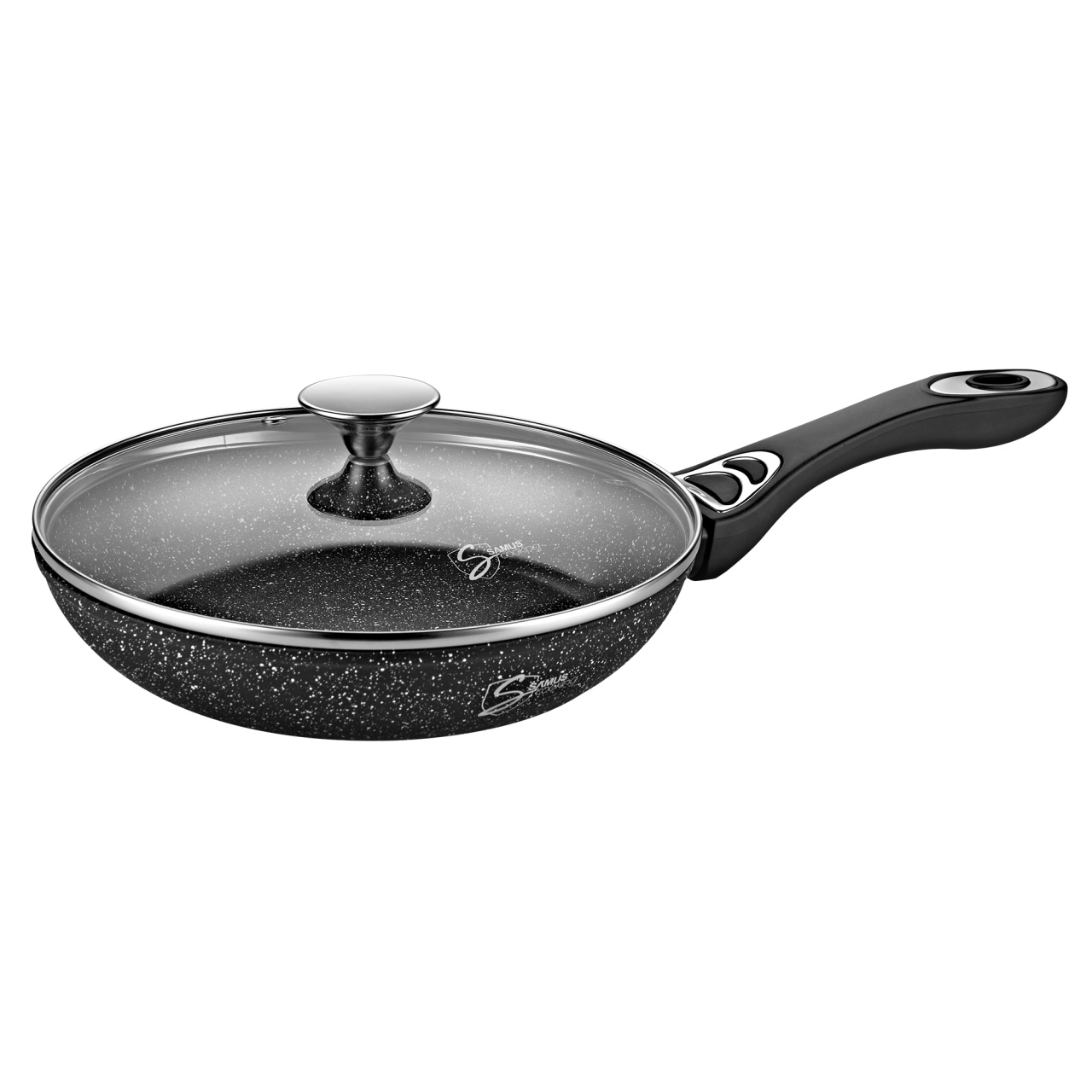 Tigaie antiaderenta cu capac Samus VER241LFPB-24 cm