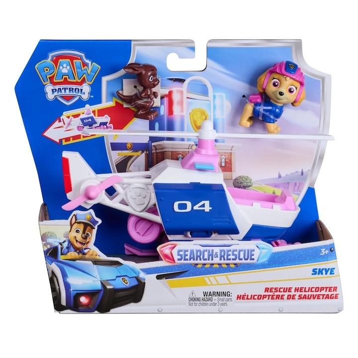 imperios Vehicul Paw Patrol Spin Master - Skye Search & Rescue cu figurină 3 ANI +