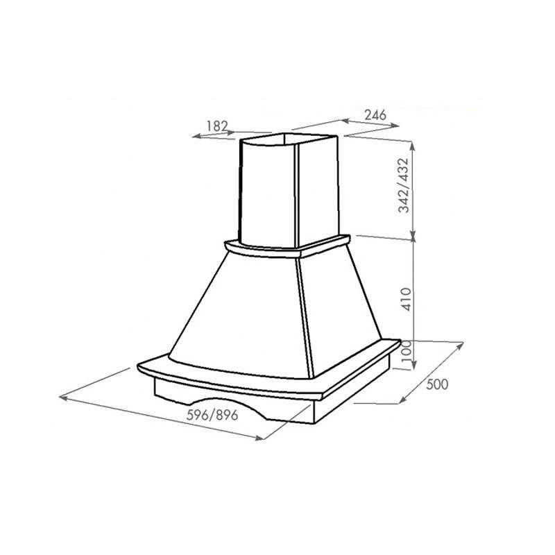 imperios Hota Country Tornado Tempo 1200 (60) LED, 1 motor Turbo, latime 60 cm, 3 viteze, absorbtie 1200 m3/ora, filtru anti-grasimi aluminiu 5 straturi, Alb