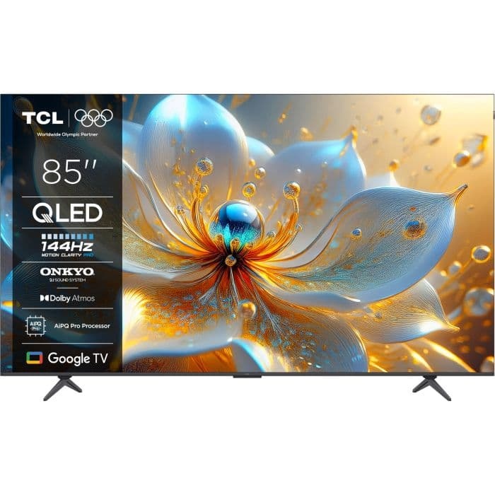 imperios Televizor QLED TCL 216 cm 85" 85T8C, Ultra HD 4K, Smart TV, WiFi, CI+, Negru