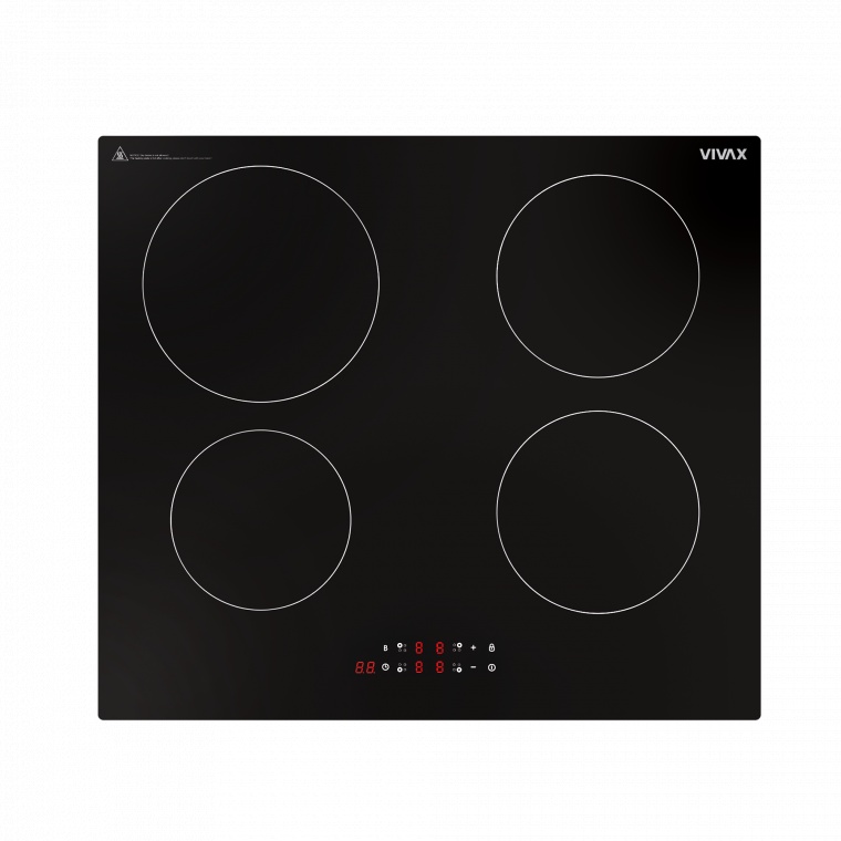 Plita incorporabila VIVAX BH-04MIN, Inductie, Patru zone de gatit, Boost, Control touch, Timer, Putere maxima 8100 W, Timer digital, Setari putere in