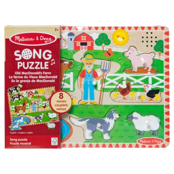 imperios Puzzle din lemn cu sunete Melissa & Doug Spin Master - Animale de la Fermă si Fermier 2 Ani+