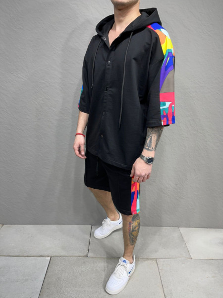 TRENING SUMMER VIBES BLACK TRAS112(6115) (MĂRIME: M)