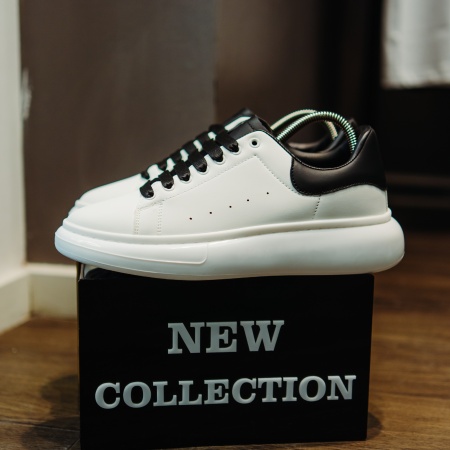 ADIDASI ALEXANDER GLOSSY WHITE-BLACK ABMQ23(095-8) (MĂRIME: 39)