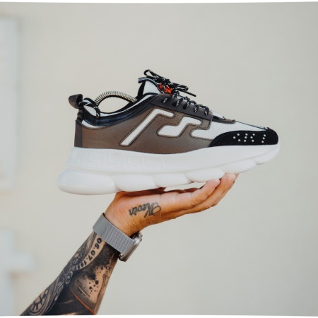 ADIDASI SNEAKERS CHAIN REACTION WHITE-BLACK ABCR4(055-3) (MĂRIME: 43)