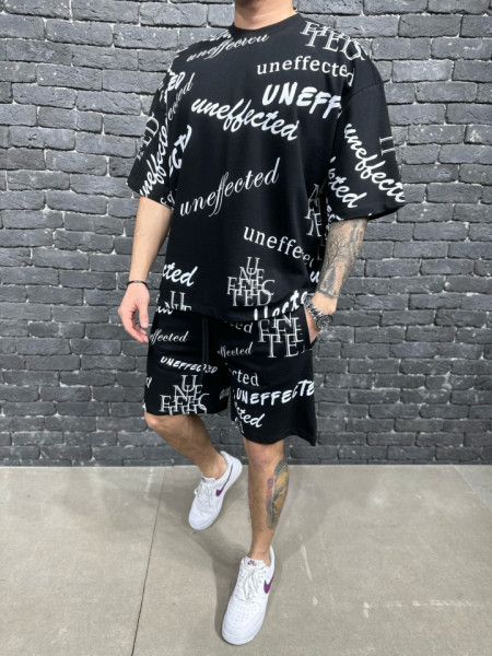 TRENING OVERSIZED UNEFFECTED BLACK TRAS194(UN-108) (MĂRIME: S)