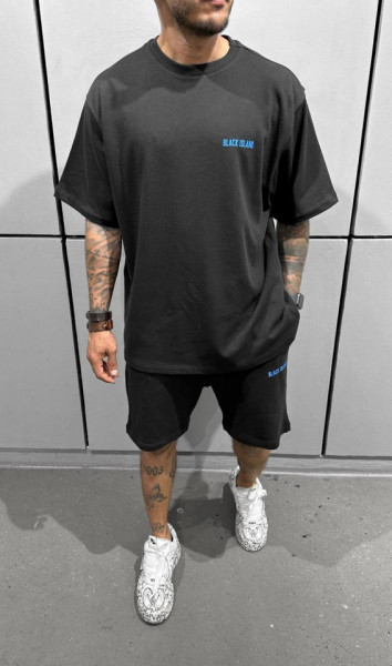TRENING OVERSIZE BLACK ISLAND BLACK-BLUE TRBI25 (MĂRIME: XS)