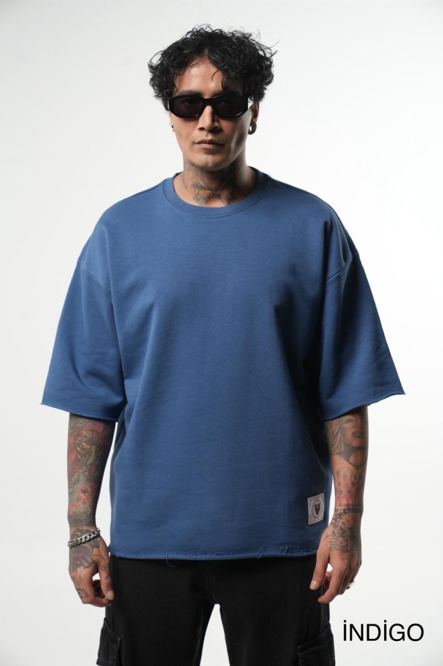 2y Premium TRICOU CLASIC OVERSIZE INDIGO-BLUE TSAS455(6049) (MĂRIME: S)