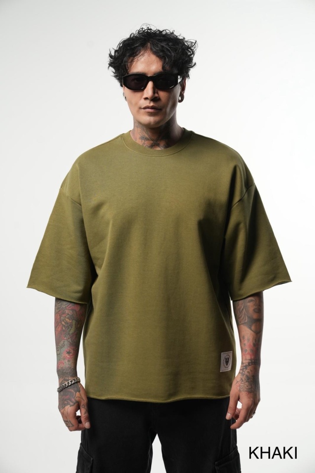 2y Premium TRICOU CLASIC OVERSIZE KHAKI TSAS456(6049) (MĂRIME: M)