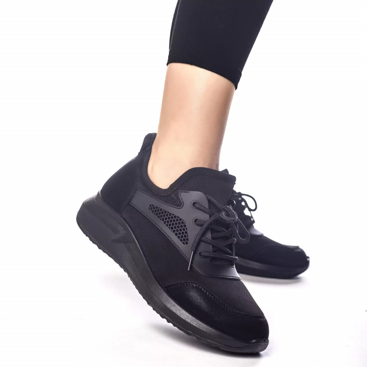 Pantofi sport molly negru textil