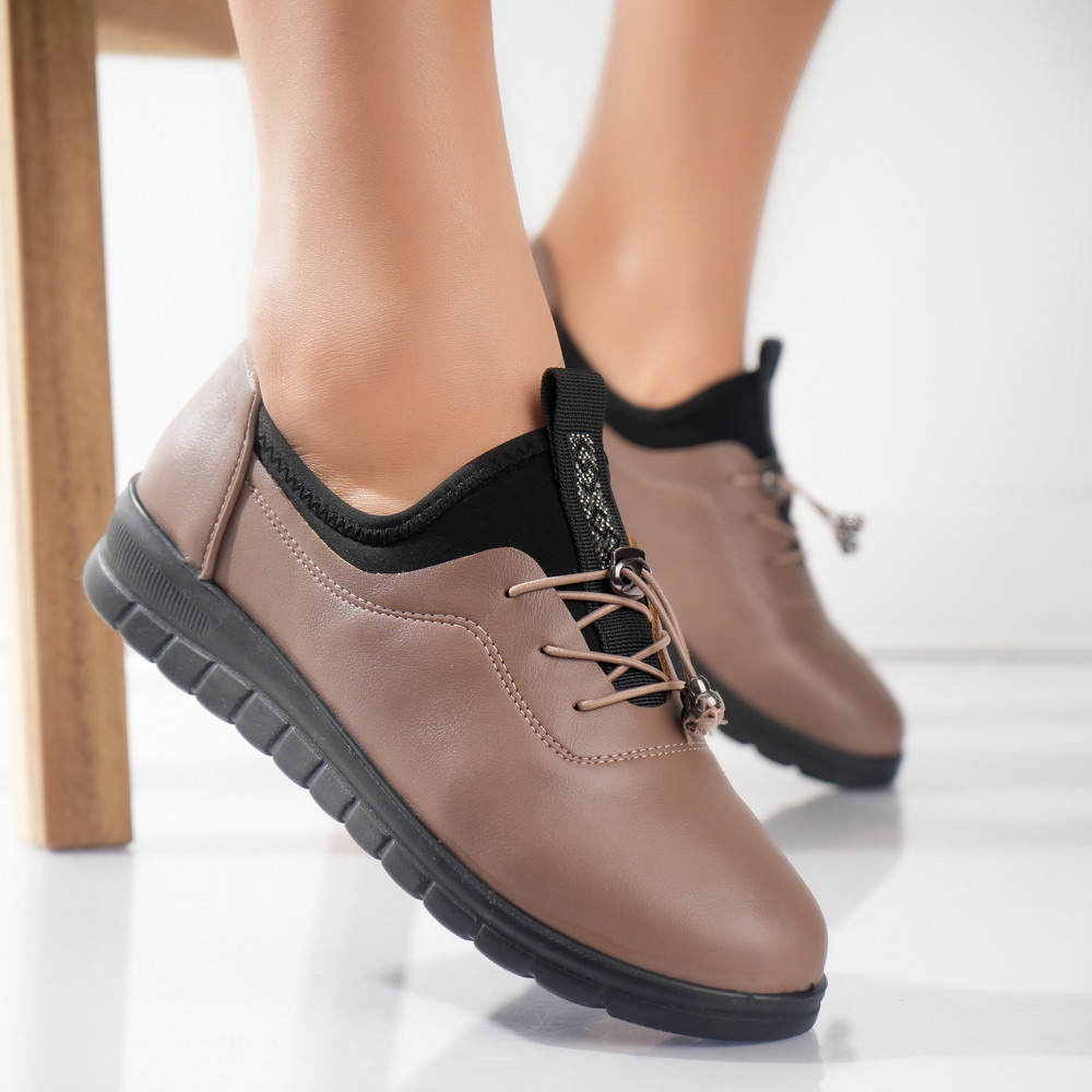 Pantofi dama casual kaki din piele ecologica nola