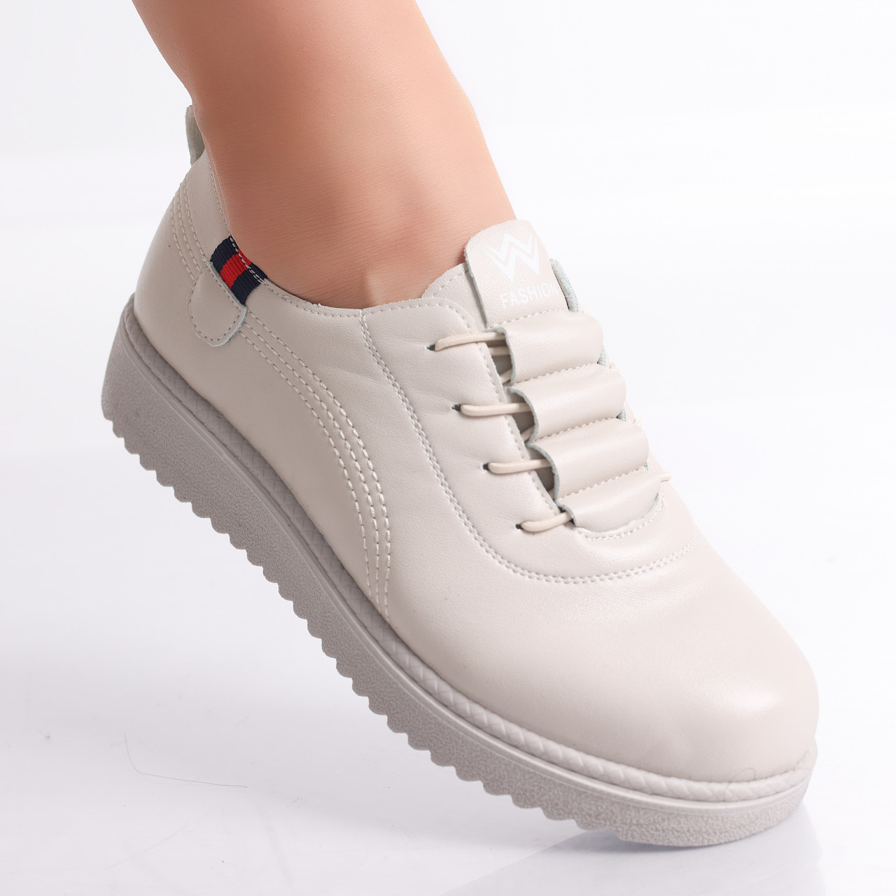 Pantofi dama casual Bej din Piele Ecologica Drinca