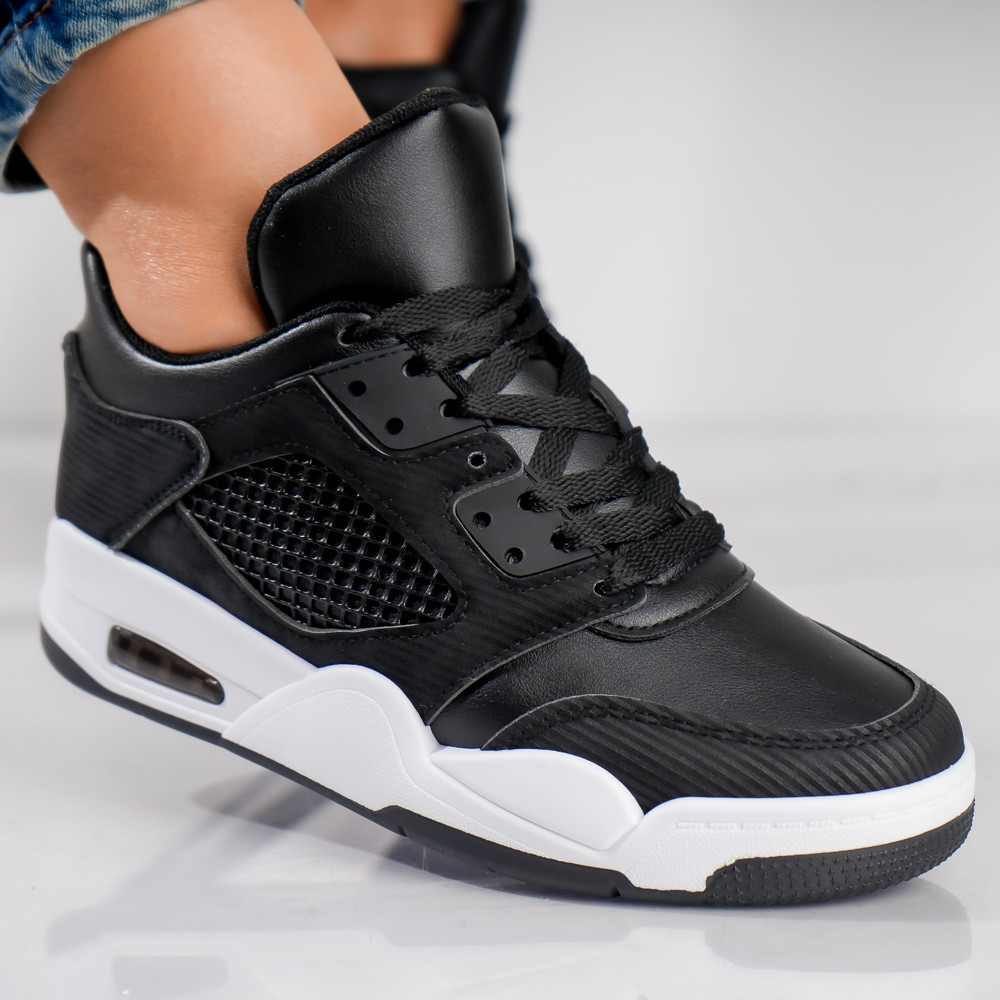 Sneakers dama negri din piele ecologica billca