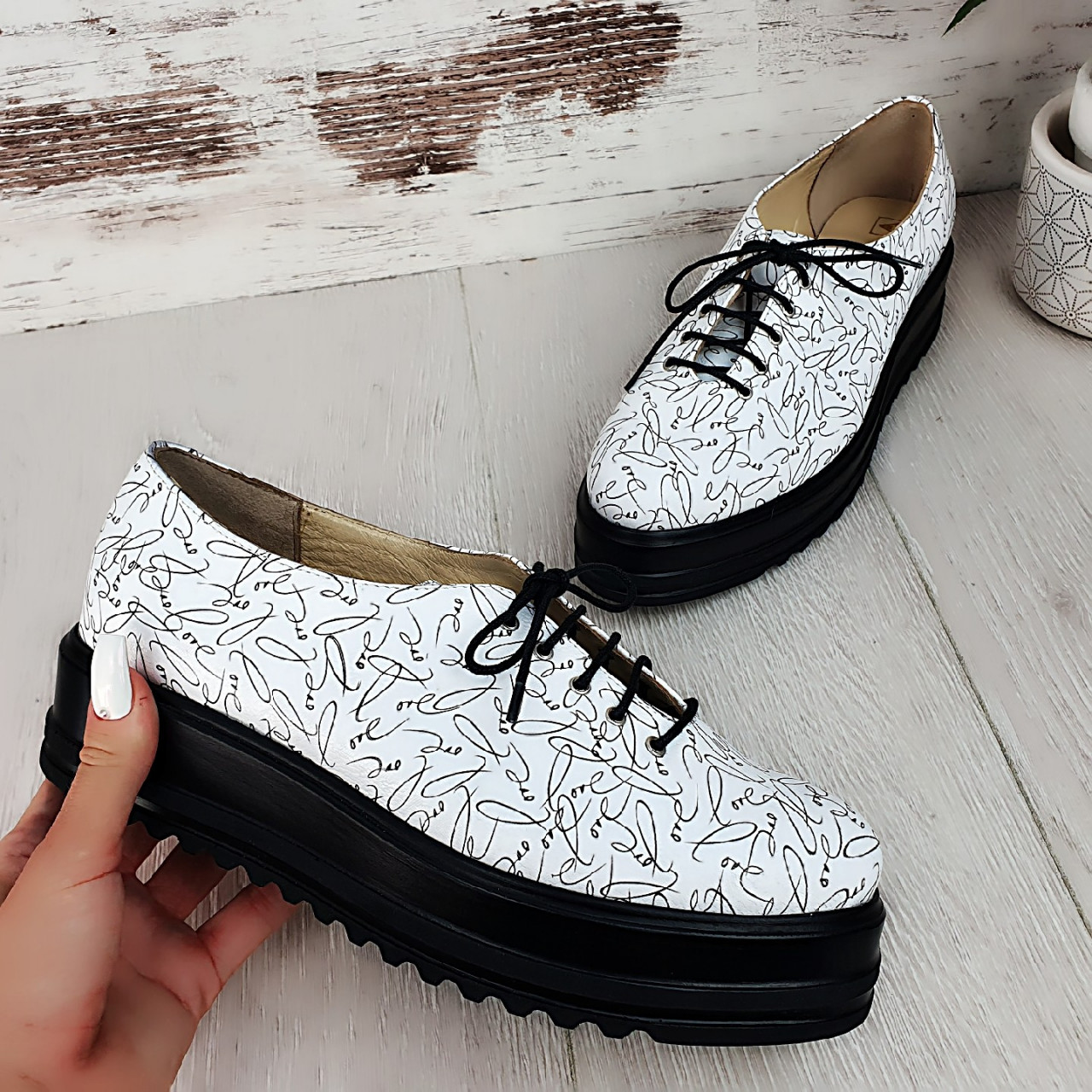 Poze Pantofi casual Hellena Imprimeu Scris