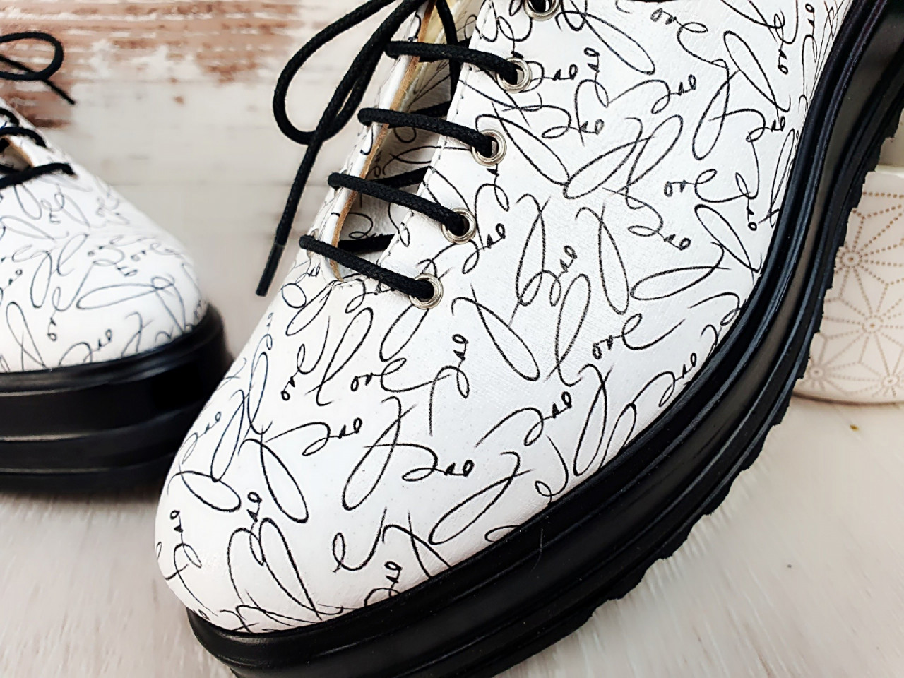 Poze Pantofi casual Hellena Imprimeu Scris