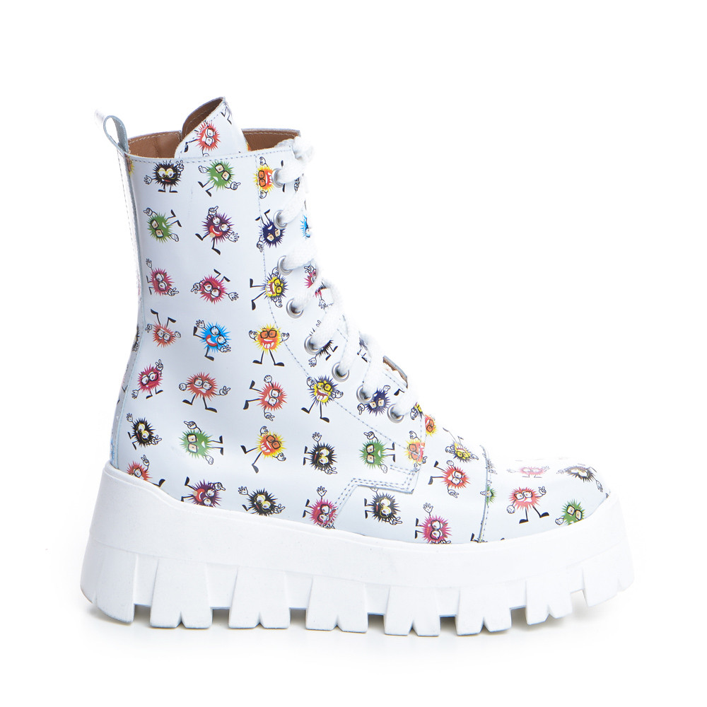 Poze Bocanci Ovi Piele Detalii Colorate