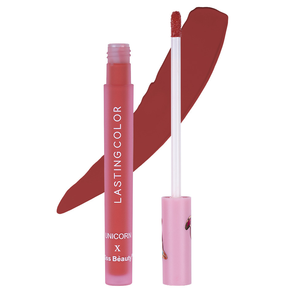 Ruj lichid mat kiss beauty unicorn lasting color #01
