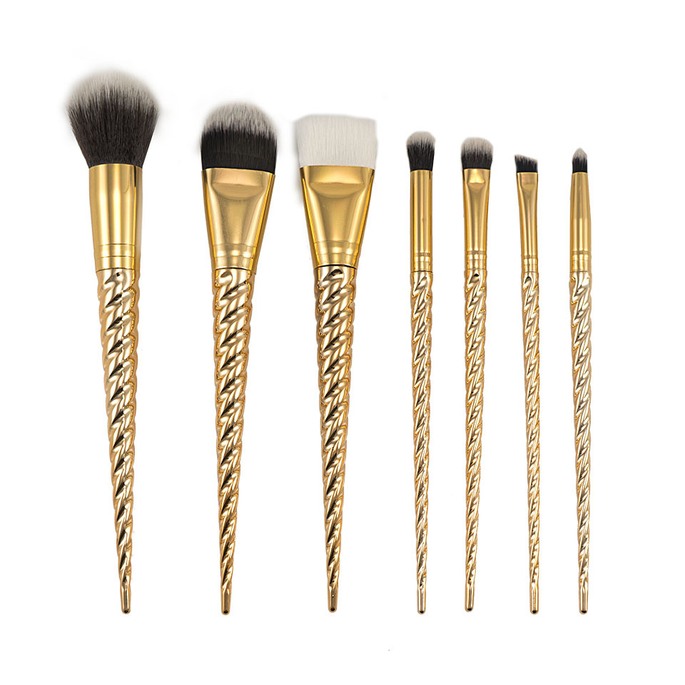 Set 7 pensule machiaj Gold Unicorn Limited Edition Edition imagine noua inspiredbeauty